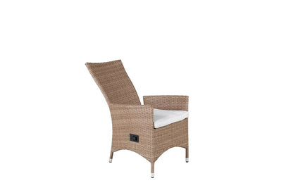 Set da 2 - Sedia da giardino Venezia effetto rattan in nero, bianco o effetto naturale