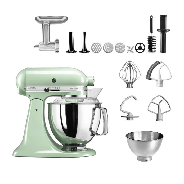 KitchenAid 4,8 L 5KSM175 Robot da cucina Artisan Meatlover con tritacarne interamente in metallo e accessorio per biscotti spritz