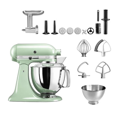 KitchenAid 4,8 L 5KSM175 Robot da cucina Artisan Meatlover con tritacarne interamente in metallo e accessorio per biscotti spritz