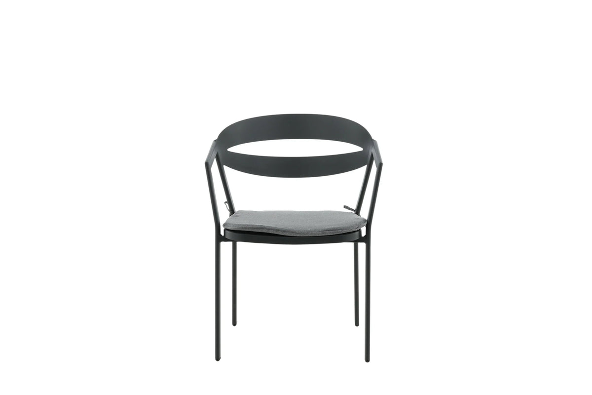 Sedia da giardino Sylt - in alluminio nero