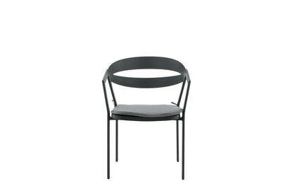 Sedia da giardino Sylt - in alluminio nero