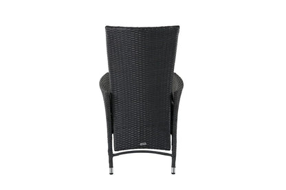 Set da 2 - Sedia da giardino Venezia effetto rattan in nero, bianco o effetto naturale
