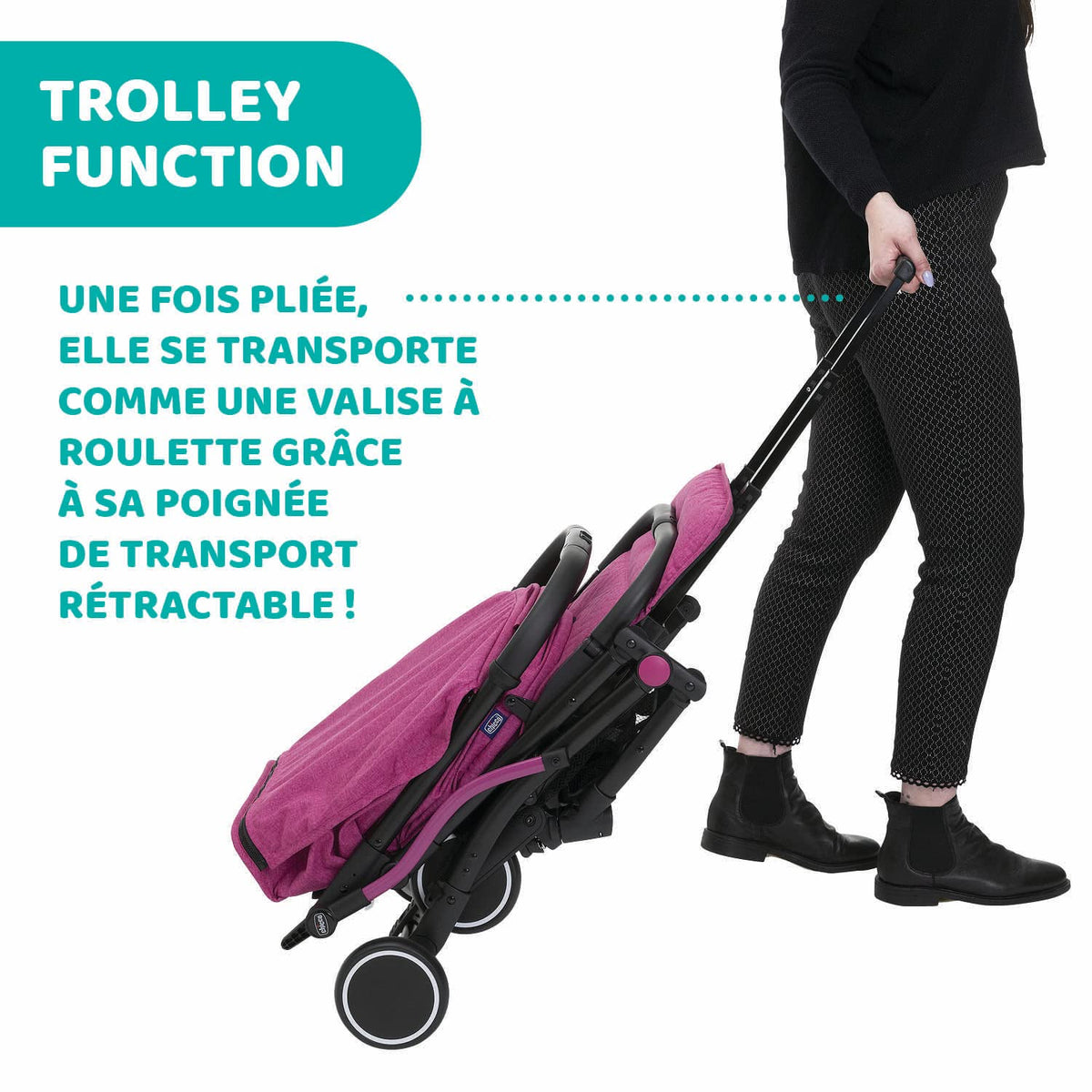 CHICCO BUGGY TROLLEYme Passeggino - AURORA PINK