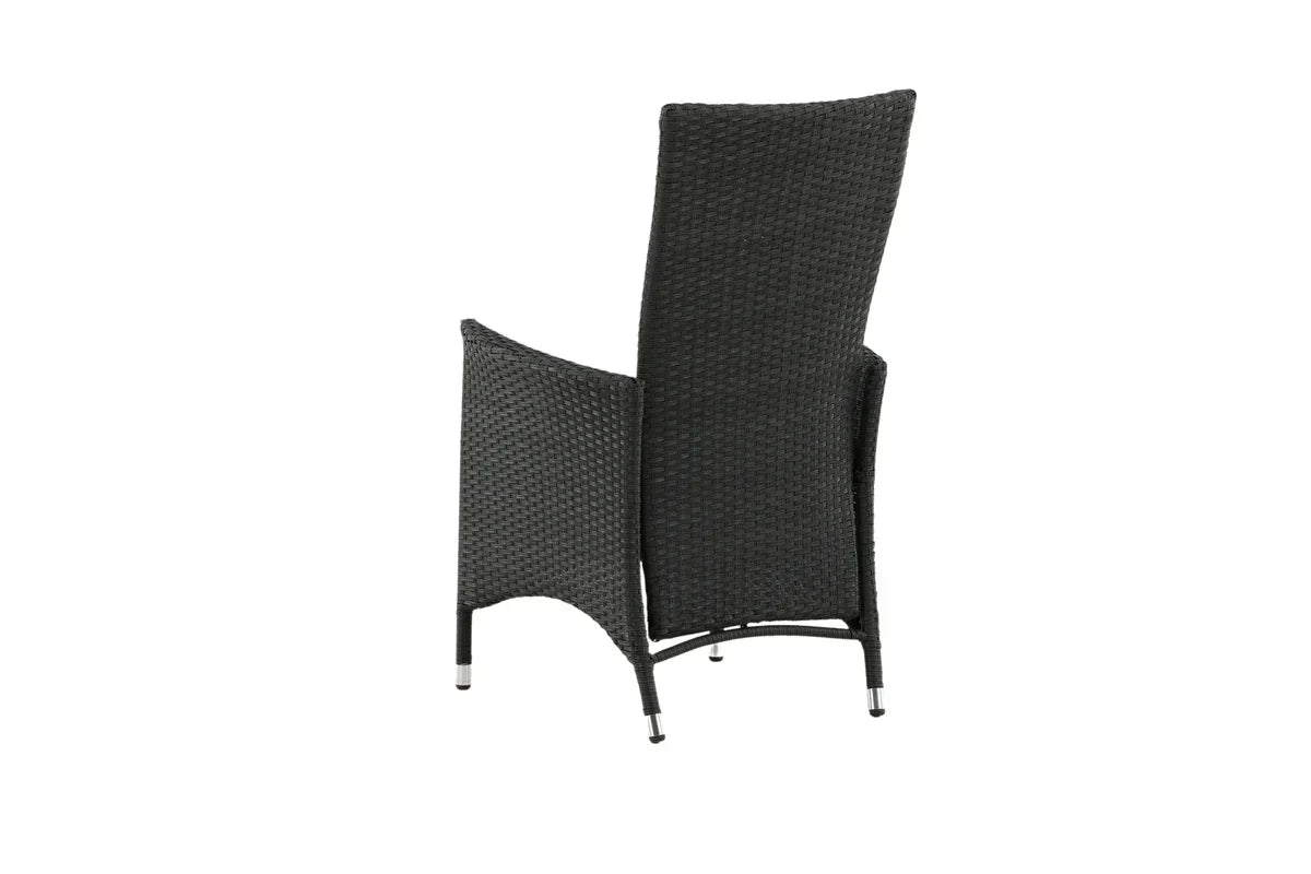 Set da 2 - Sedia da giardino Venezia effetto rattan in nero, bianco o effetto naturale