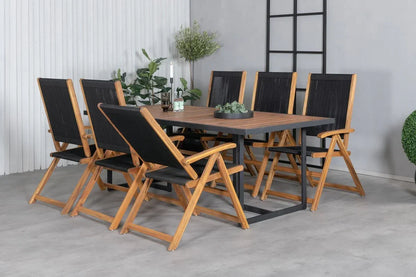 Set da 2 - Sedia da giardino George in acacia/poliestere