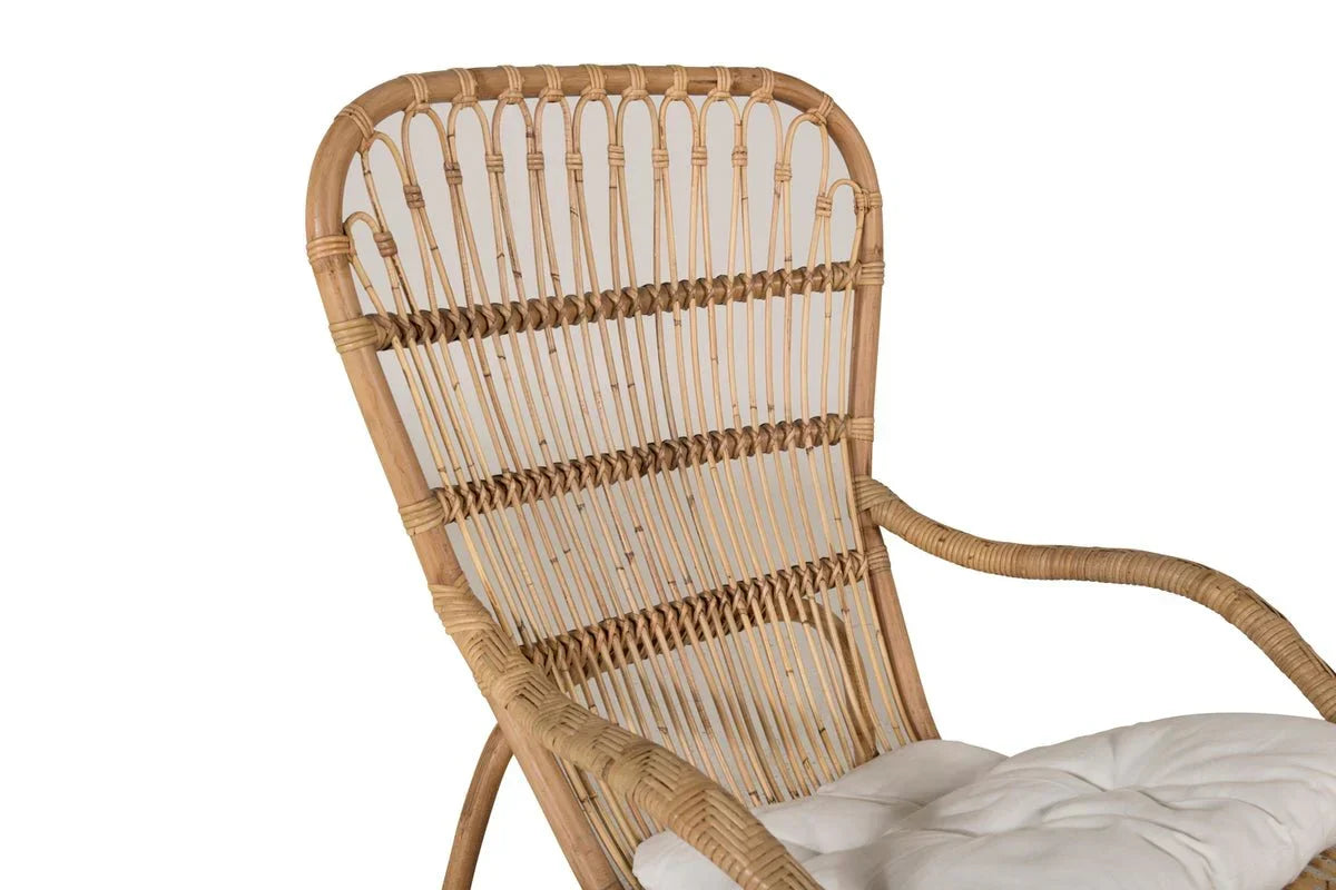 Sedia da giardino Elena - in rattan effetto legno