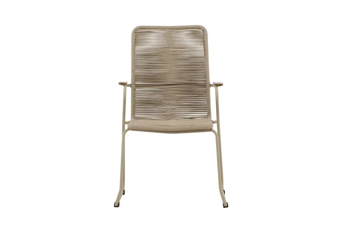 Sedia da giardino Noreno - con braccioli in teak