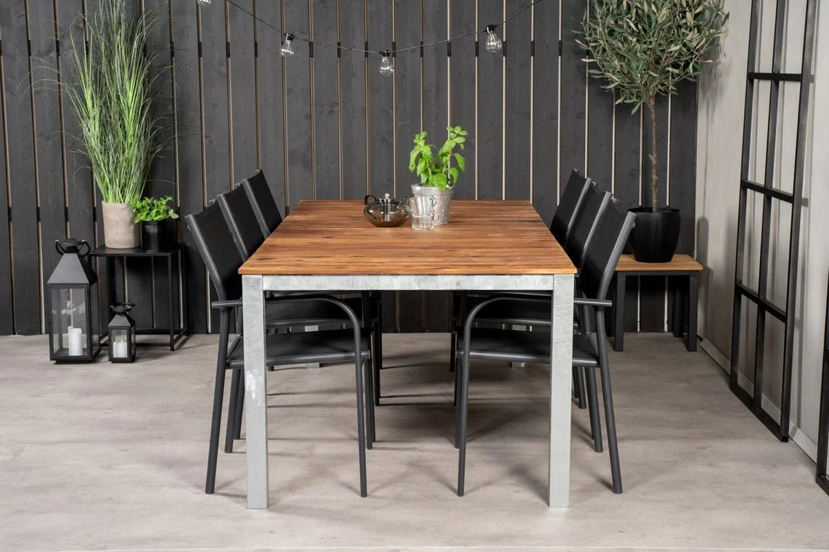 Set di 2 sedie da giardino Ira - elegante estetica nera in alluminio