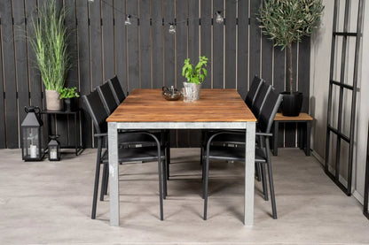 Set di 2 sedie da giardino Ira - elegante estetica nera in alluminio