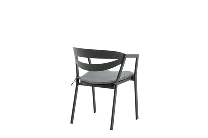 Sedia da giardino Sylt - in alluminio nero