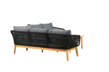 Set da salotto da giardino Renavo – Set 2 pezzi in acacia e poliestere