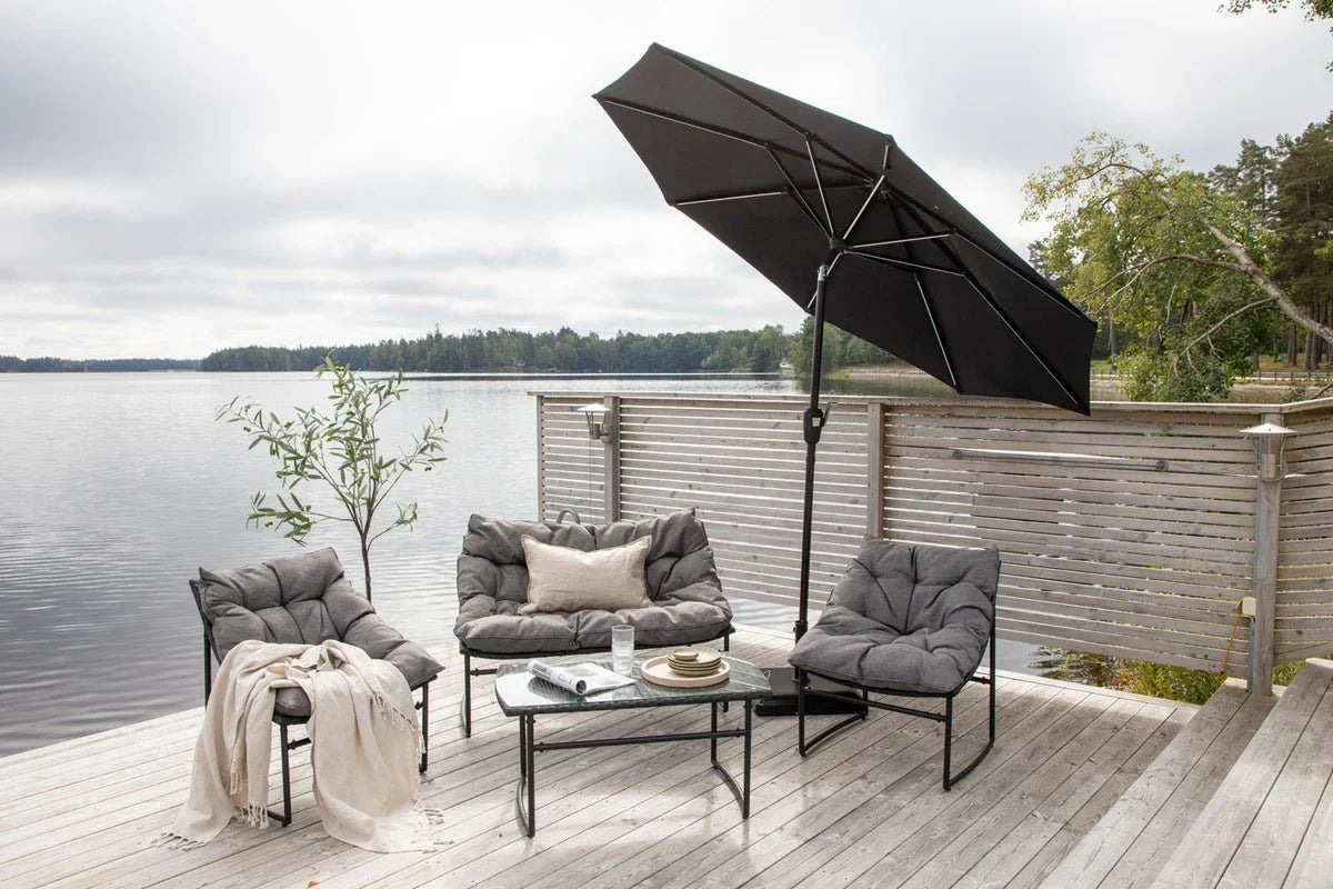 Ombrellone Lightning – Ø270 cm in nero o grigio a scelta