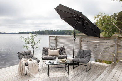 Ombrellone Lightning – Ø270 cm in nero o grigio a scelta