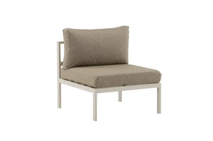 Panca da giardino modulo Borelio - In alluminio beige o marrone