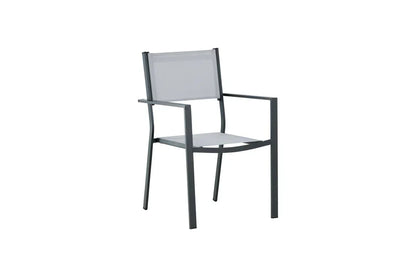 Set da 2 - Sedia da giardino Karibik in alluminio/textilene