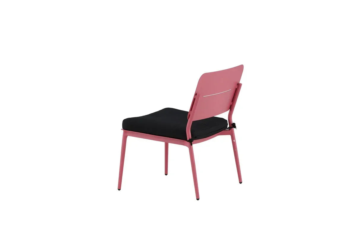 Set di 2 - Sedia da giardino Lia in acciaio rosa