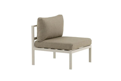 Panca da giardino modulo Borelio - In alluminio beige o marrone