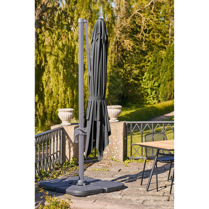 Ombrellone da giardino Solvien – di forma quadrata nero