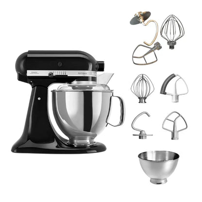 KitchenAid 4,8 L 5KSM175 Artisan Robot da cucina con fruste a filo e a gancio