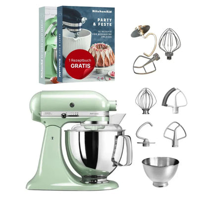 KitchenAid 4,8 L 5KSM175 Artisan Robot da cucina con fruste a filo e a gancio