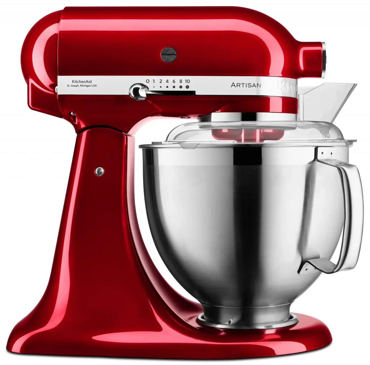 KitchenAid 4,8 L 5KSM185 Artisan Robot da Cucina Cookielover con Tritacarne+Trafila per Biscotti+Frusta a bordo flessibile