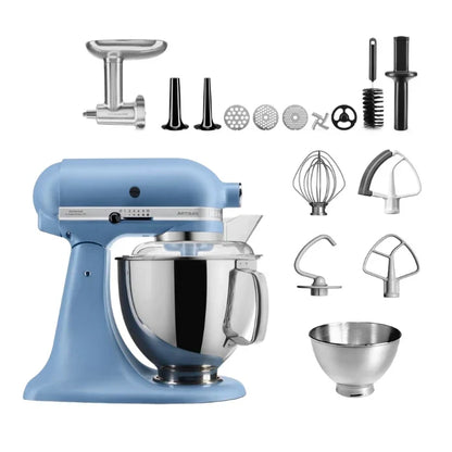 KitchenAid 4,8 L 5KSM175 Robot da cucina Artisan Meatlover con tritacarne interamente in metallo e accessorio per biscotti spritz