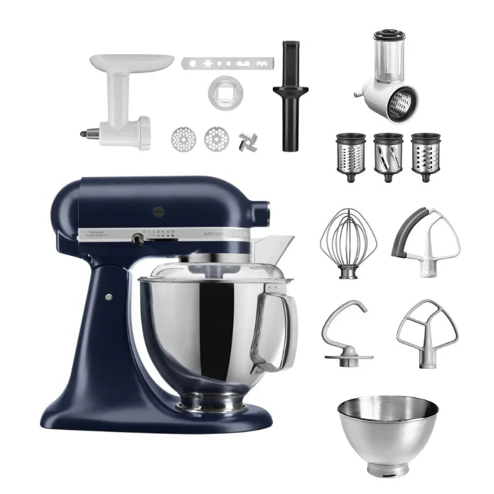 KitchenAid 4,8 L 5KSM175 Robot da cucina Artisan Set completo con tagliaverdure+tritacarne+accessorio per biscotti spritz