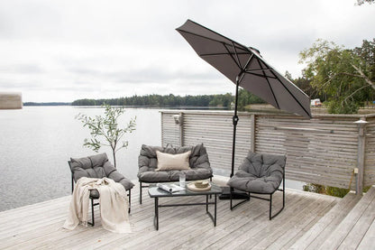 Ombrellone Lightning – Ø270 cm in nero o grigio a scelta