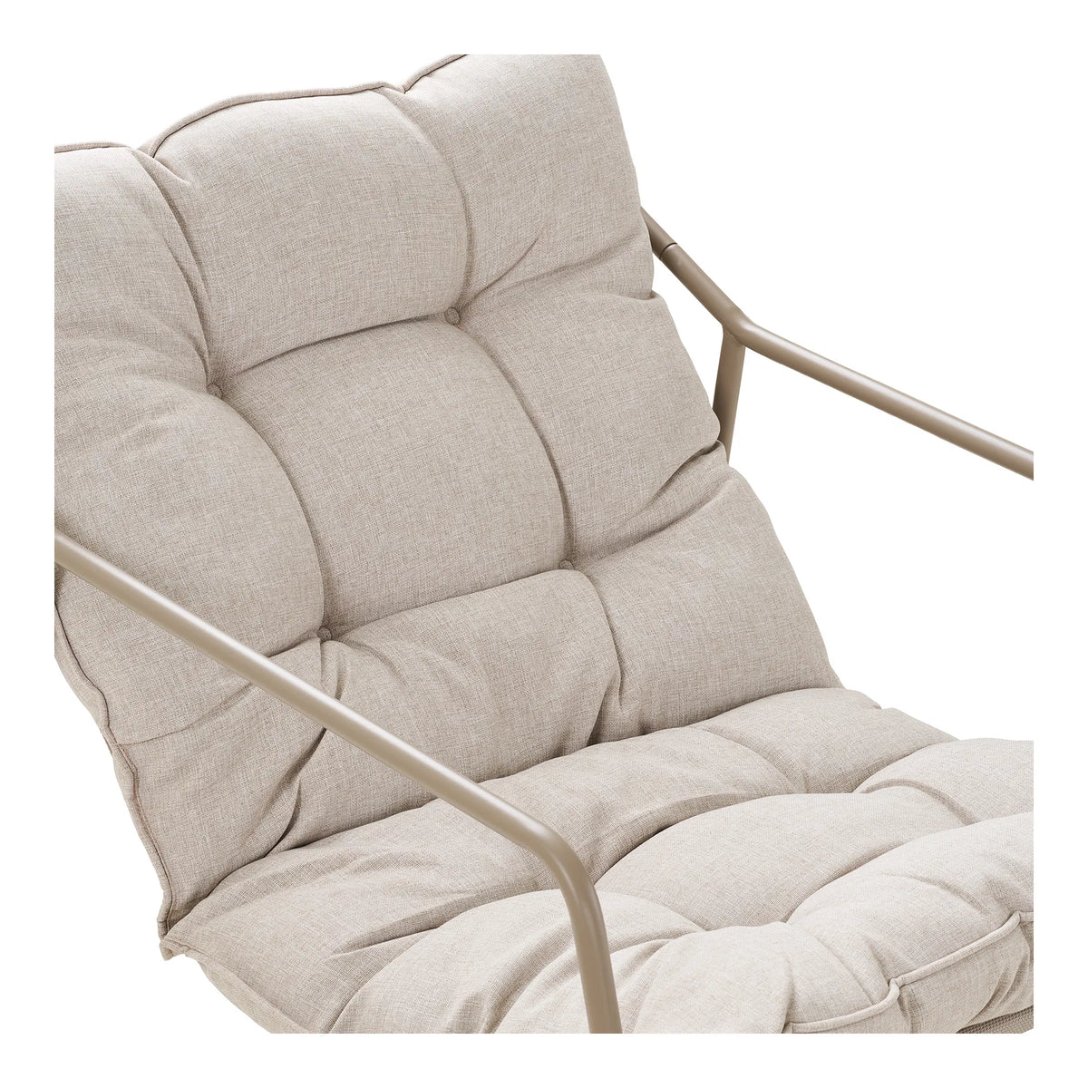 Garten Lounge Set Sandira – mit Stahlgestell in Sand und dicken Sitzpolstern