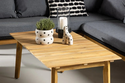 Set da salotto da giardino Renavo – Set 2 pezzi in acacia e poliestere