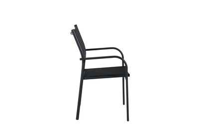 Set di 2 sedie da giardino Ira - elegante estetica nera in alluminio