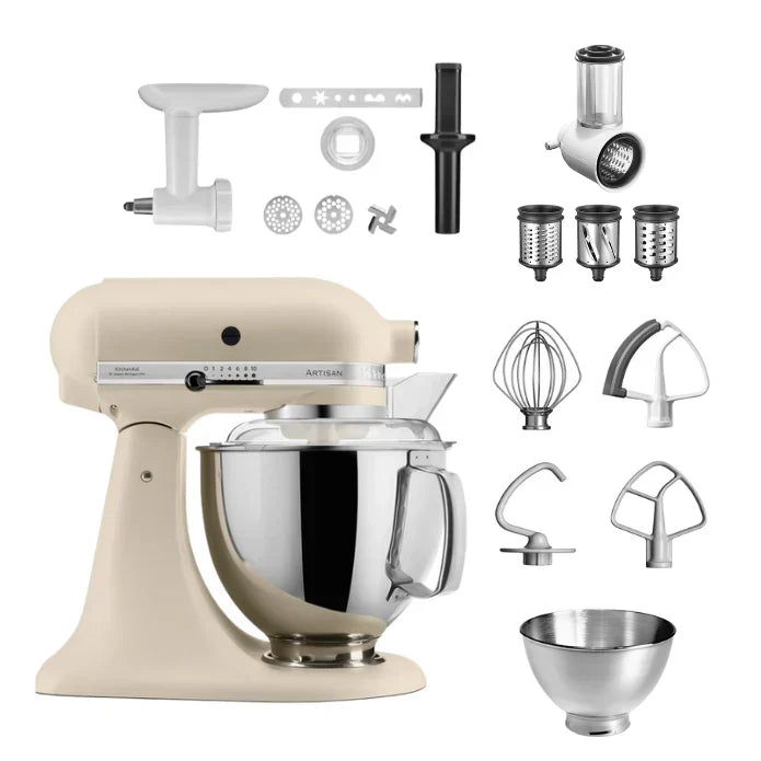 KitchenAid 4,8 L 5KSM175 Robot da cucina Artisan Set completo con tagliaverdure+tritacarne+accessorio per biscotti spritz