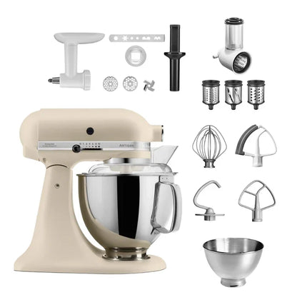 KitchenAid 4,8 L 5KSM175 Robot da cucina Artisan Set completo con tagliaverdure+tritacarne+accessorio per biscotti spritz