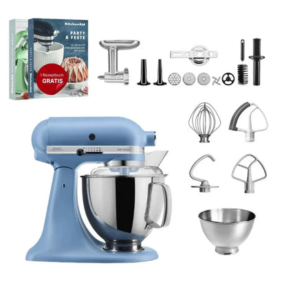 KitchenAid 4,8 L 5KSM175 Robot da cucina Artisan Meatlover con tritacarne interamente in metallo e accessorio per biscotti spritz