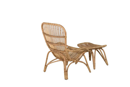 Sedia da giardino Elena - in rattan effetto legno
