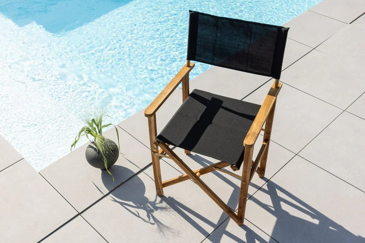 Set da 2 - Sedia da giardino Marlene in acacia/poliestere