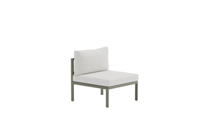 Panca da giardino modulo Borelio - In alluminio beige o marrone