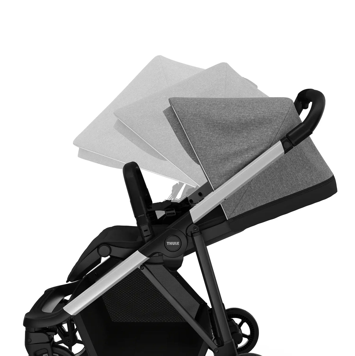 B-Ware Thule Passeggino Shine Aluminium Grey Melange, Seduta Reversibile