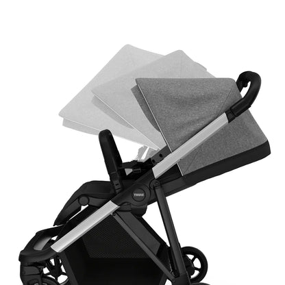 B-Ware Thule Passeggino Shine Aluminium Grey Melange, Seduta Reversibile