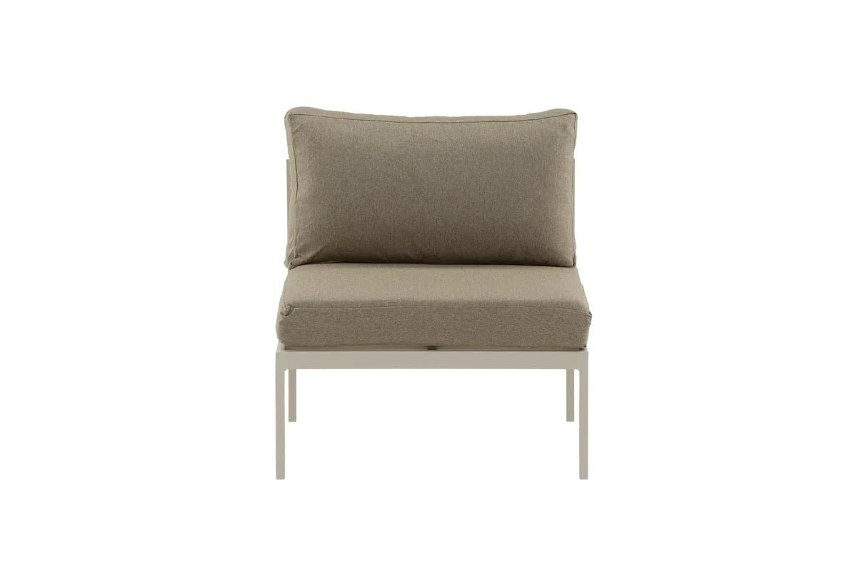Panca da giardino modulo Borelio - In alluminio beige o marrone