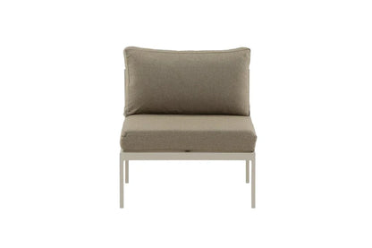 Panca da giardino modulo Borelio - In alluminio beige o marrone