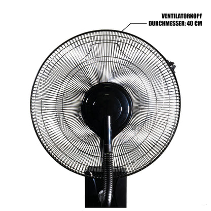 MAUK Ventilatore a piantana 16" con nebulizzatore di raffreddamento 80W