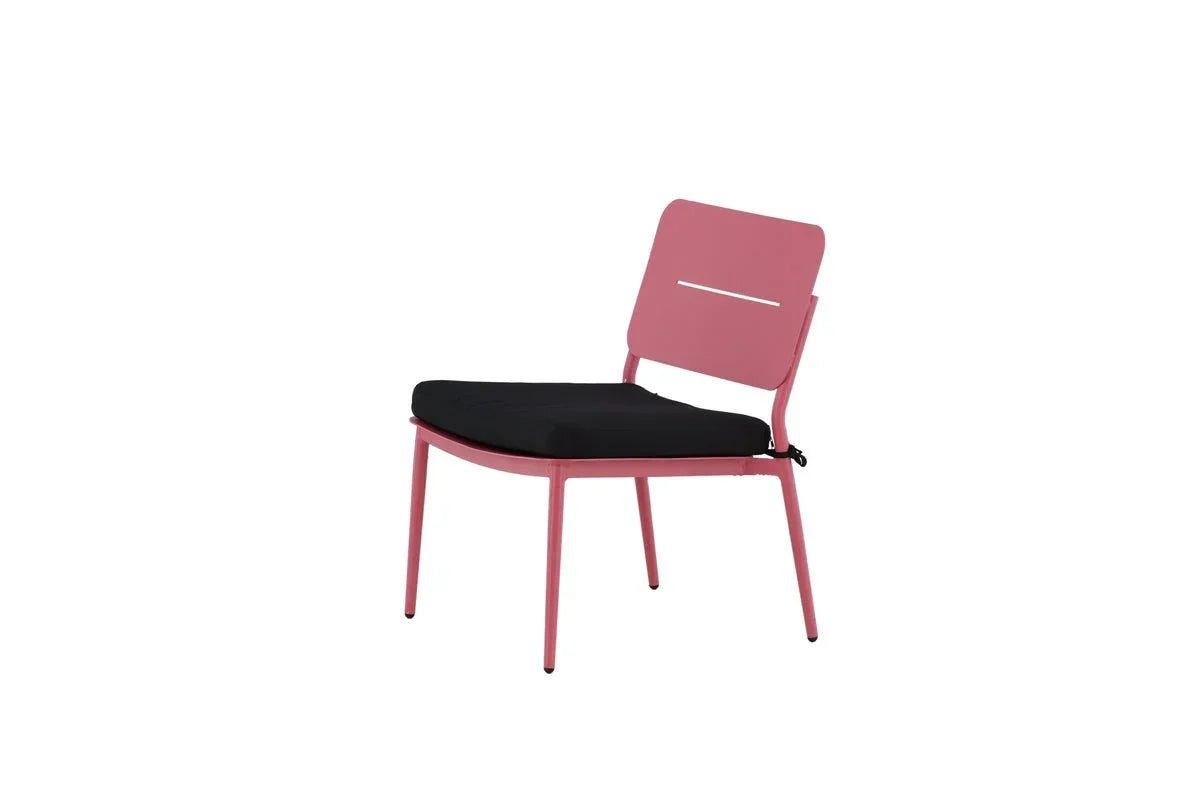 Set di 2 - Sedia da giardino Lia in acciaio rosa