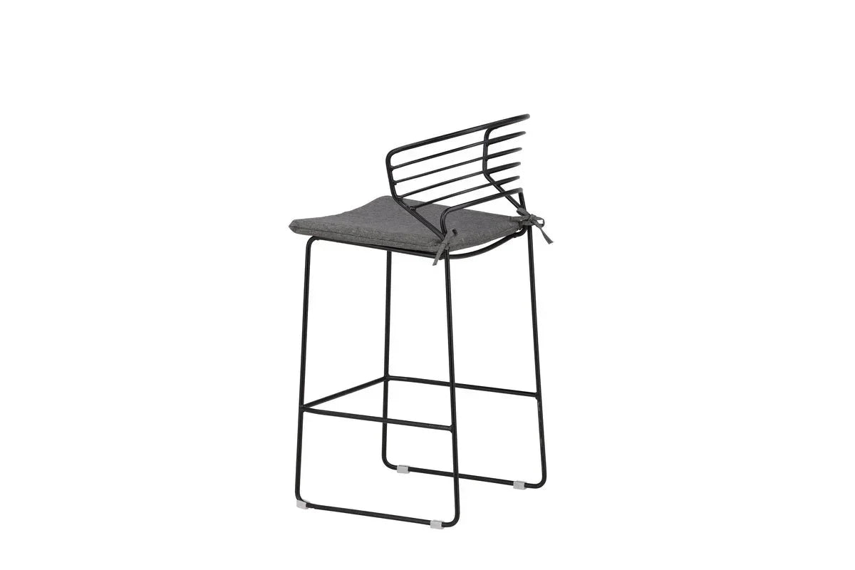 Set da 4 - Sedia da giardino Como in metallo nero