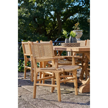 Sedia da giardino Capri con braccioli in teak