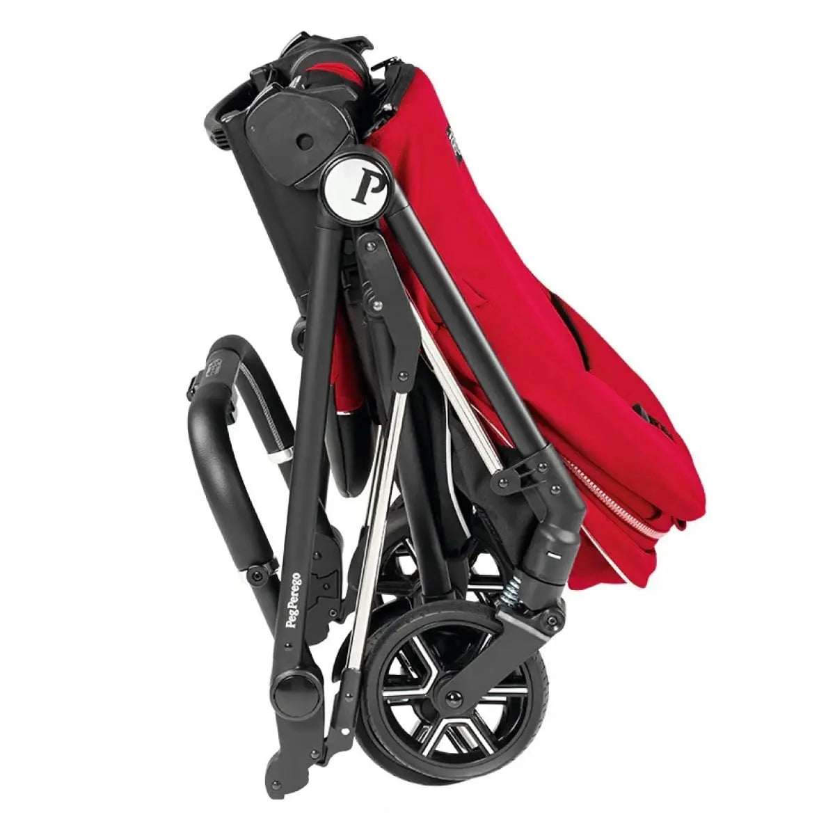 Passeggino Peg Perego Veloce Red Shine di categoria B, con cestino e capottina parasole