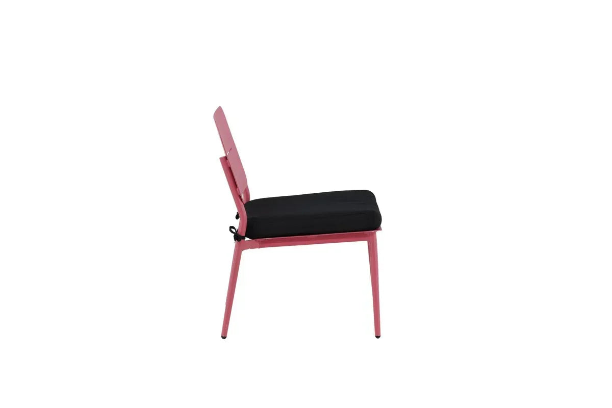 Set di 2 - Sedia da giardino Lia in acciaio rosa