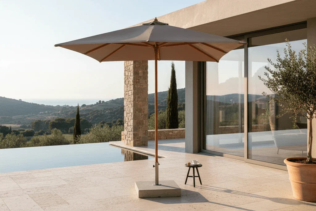 Ombrellone Toscana 300x300 con palo in legno