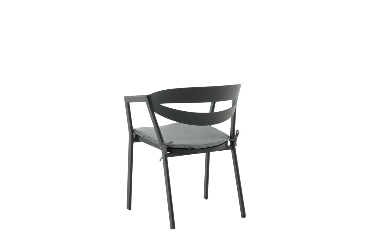 Sedia da giardino Sylt - in alluminio nero