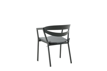 Sedia da giardino Sylt - in alluminio nero